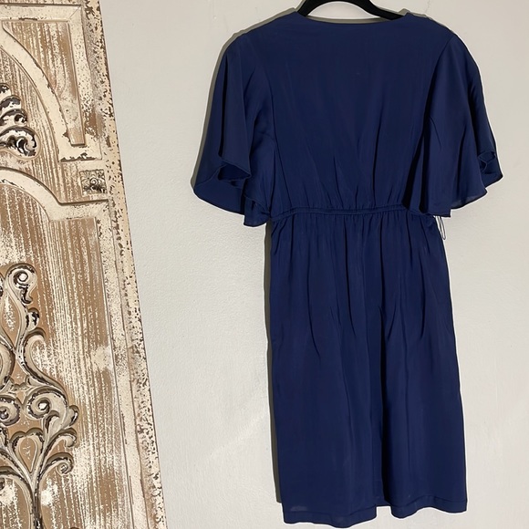 NWT • JUDITH MARCH MAVY BLUE FLUTTER SLEEVE DRESS - Picture 3 of 4